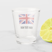 Britse Unievlagenvlag op maat drink partij Shot Glas (Achterkant)