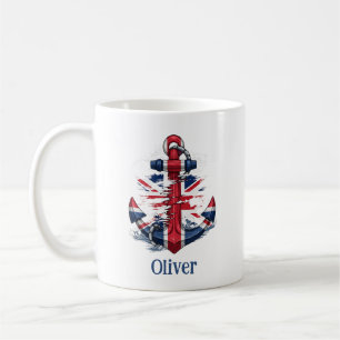 Britse Union Jack Anker met Golven - Nautilus Koffiemok