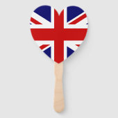 Britse Union Jack en EU vlag van de Europese Unie Handwaaier (Voorkant)