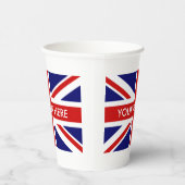 Britse Union Jack English pride party Papieren Bekers (Rechts)