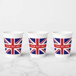 Britse Union Jack English pride party Papieren Bekers