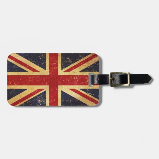Britse Union Jack Flag  Bagagelabel (Voorkant horizontaal)