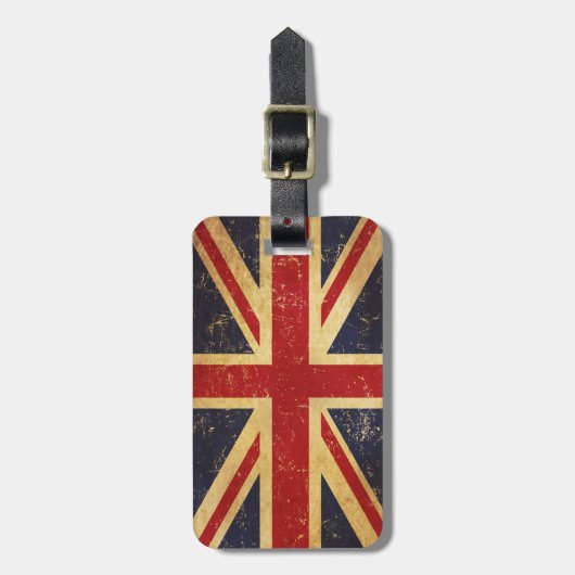 Britse Union Jack Flag  Bagagelabel (Voorkant verticaal)