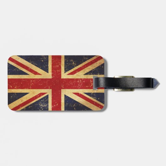 Britse Union Jack Flag  Bagagelabel (Achterkant horizontaal)