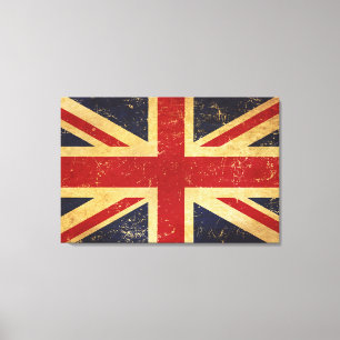 Britse Union Jack Flag  Canvas Afdruk
