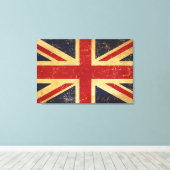 Britse Union Jack Flag  Canvas Afdruk (Insitu (Houten vloer))