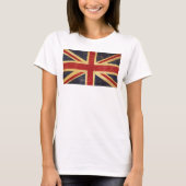 Britse Union Jack Flag Dames Wit T-shirt (Voorkant)