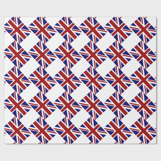 Britse Union Jack Flag Diagonal Cadeaupapier (Vlak)