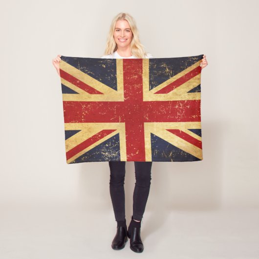 Britse Union Jack Flag  Fleece Deken (In situ)