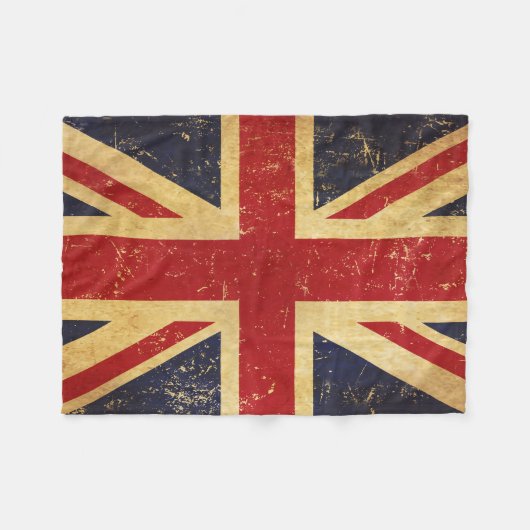 Britse Union Jack Flag  Fleece Deken (Voorkant (Horizontaal))