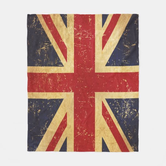 Britse Union Jack Flag Fleece Deken (Voorkant)