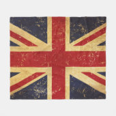 Britse Union Jack Flag  Fleece Deken (Voorkant (Horizontaal))