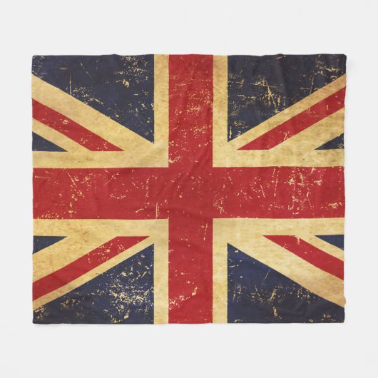 Britse Union Jack Flag  Fleece Deken (Voorkant (Horizontaal))
