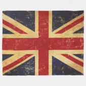 Britse Union Jack Flag  Fleece Deken (Voorkant (Horizontaal))