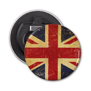 Britse Union Jack Flag  flesopener Button Flesopener