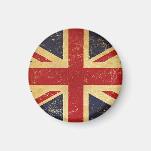 Britse Union Jack Flag Grunge Magnet