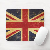 Britse Union Jack Flag  Grunge Muismat (Met muis)