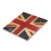 Britse Union Jack Flag  keramische Tegel Tegeltje (Zijkant)