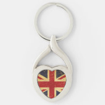 Britse Union Jack Flag Metal Sleutelhanger