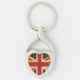 Britse Union Jack Flag  Metal Sleutelhanger