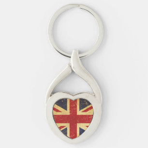 Britse Union Jack Flag  Metal Sleutelhanger