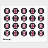 Britse Union Jack Flag Ronde Sticker (Vel)