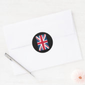 Britse Union Jack Flag Ronde Sticker (Envelop)