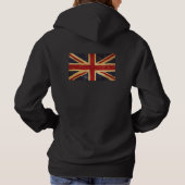 Britse Union Jack Flag  Vrouwen Zwart Hoodie (Achterkant)