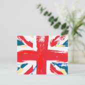 Britse Union Jack Flag  Worn Briefkaart (Staand voorkant)
