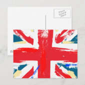 Britse Union Jack Flag  Worn Briefkaart (Voorkant / Achterkant)