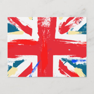 Britse Union Jack Flag  Worn Briefkaart