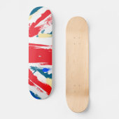 Britse Union Jack Flag Worn Skateboard (Voorkant)