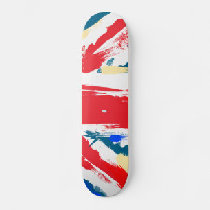Britse Union Jack Flag  Worn Skateboard