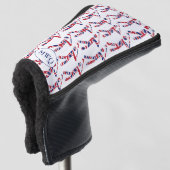 Britse Union Jack-monogram Golfheadcover (3/4 voorkant)