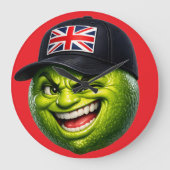Britse Union Jack pet cap muurklok Grote Klok (Voorkant)