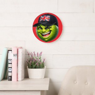 Britse Union Jack pet cap muurklok Grote Klok
