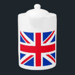 Britse Union Jack Teapot Theepot<br><div class="desc">Dit ontwerp is opgenomen in het Royal in London Mode Collectie. Producten op deze lijn kunnen verschillende Britse culturen shows. De vlag van de Union Jack is voorzien. Voor meer thematische producten, zie onze andere steden van de Mode. Elke stad heeft een waaier van stijlvolle punten met een verschillende blik....</div>