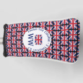 Britse Union Jack UK MONOGRAAM Putter Golfheadcover (Voorkant)