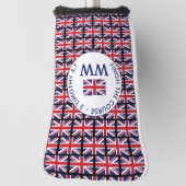 Britse Union Jack UK MONOGRAAM Putter Golfheadcover (Draai 90)