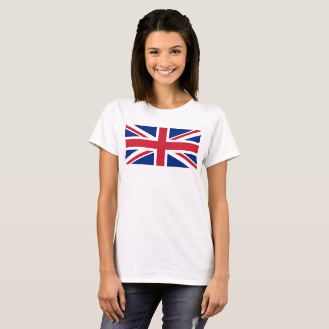 Britse Union Jack vlag 1:2 schaal T-shirt (Voorkant volledig)