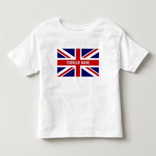 Britse Union Jack vlag aangepaste peuter t shirt (Voorkant)