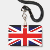 Britse Union Jack Vlag Badge (Voorzijde met lanyard)