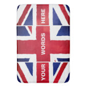 Britse Union Jack-vlag badkamer schuim badmat (Voorkant Verticaal)