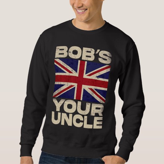 Britse Union Jack Vlag Bob's your Uncle Trui (Voorkant)