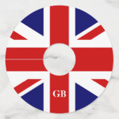 Britse Union Jack vlag Engelse trots partij gewoon Wijnglaslabel (Voorkant)