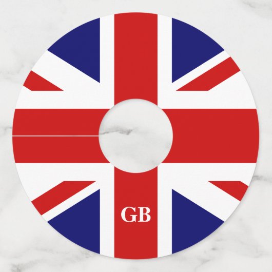 Britse Union Jack vlag Engelse trots partij gewoon Wijnglaslabel (Voorkant)
