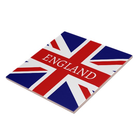 Britse Union Jack vlag grote vierkante aangepaste  Tegeltje (Zijkant)