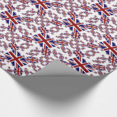 Britse Union Jack vlag in lagen Askew Cadeaupapier (Hoek)