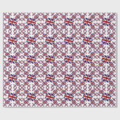 Britse Union Jack vlag in lagen Askew Cadeaupapier (Vlak)