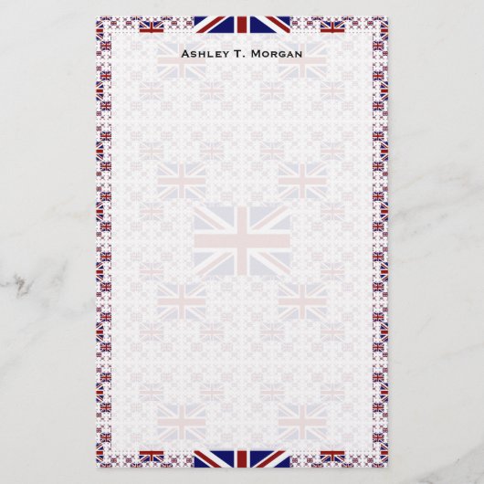 Britse Union Jack vlag in lagen Briefpapier (Voorkant)
